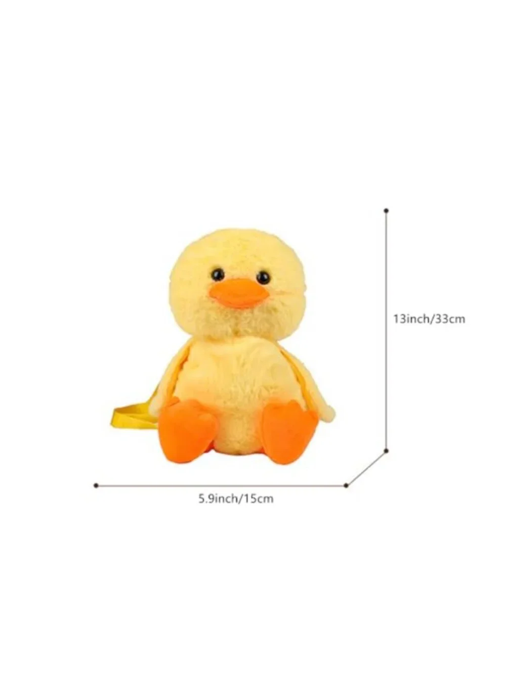 Cute Duck Plush Backpack Soft Stuffed Animal Bag Crossbody Purse With Chain